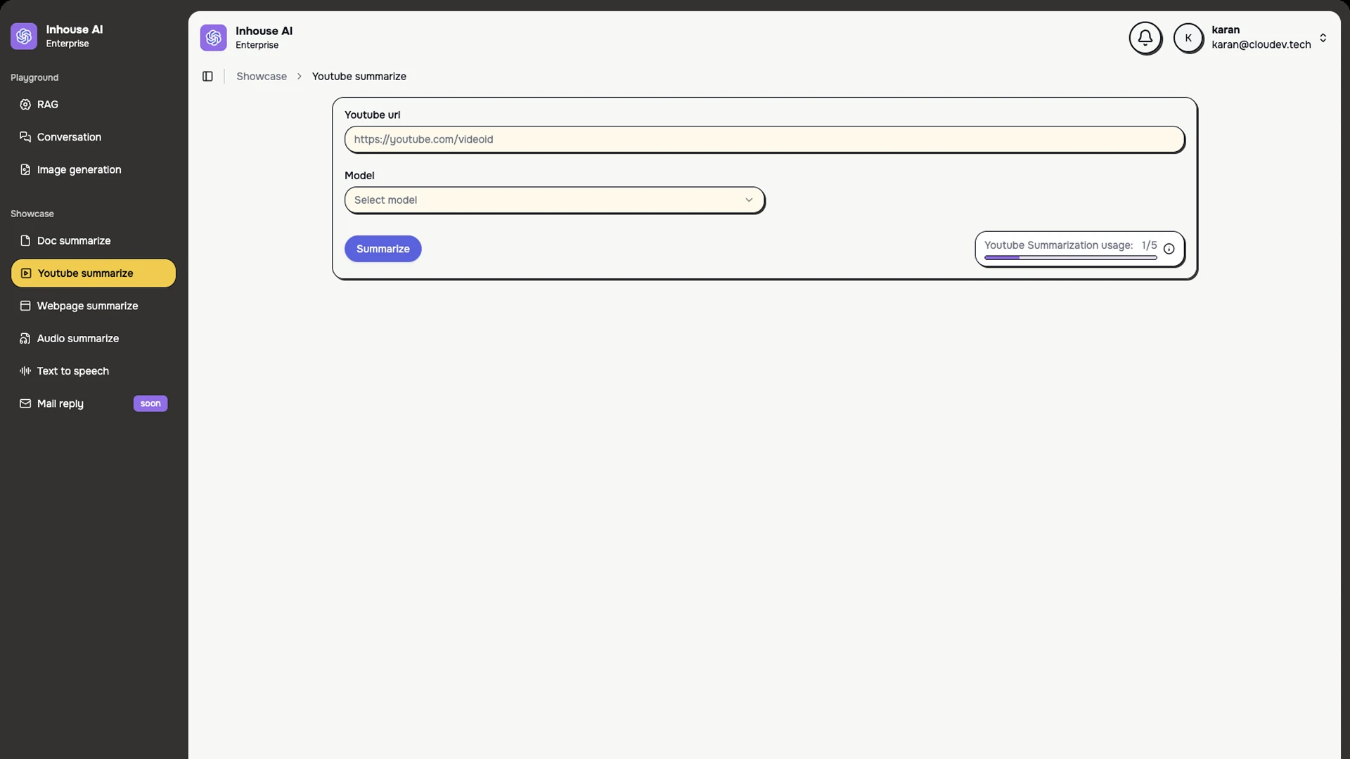InHouse AI - Starter Web App Template for Your Next AI Product
