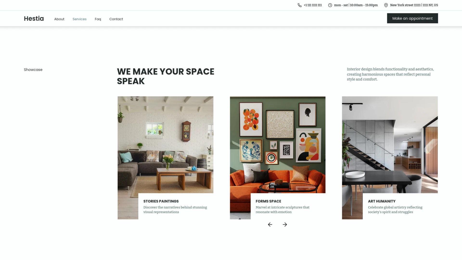 Hestia - Interior Design HTML5 Landing Page Template