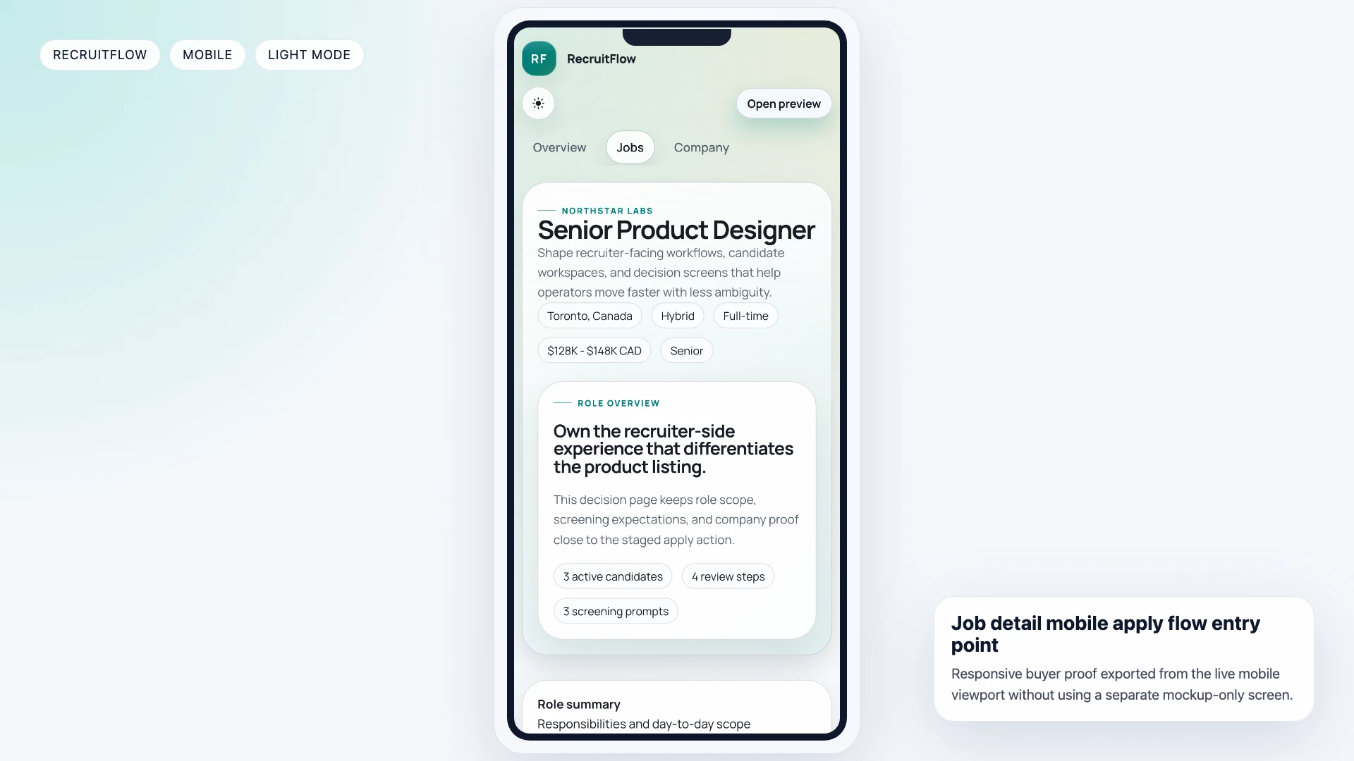 RecruitFlow - React Job Board & Recruiter Dashboard Template