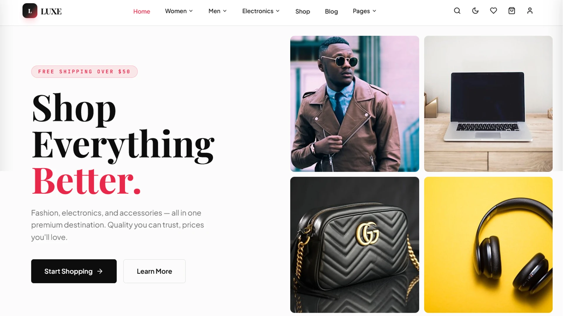 Luxe - React & Tailwind CSS eCommerce Store Template