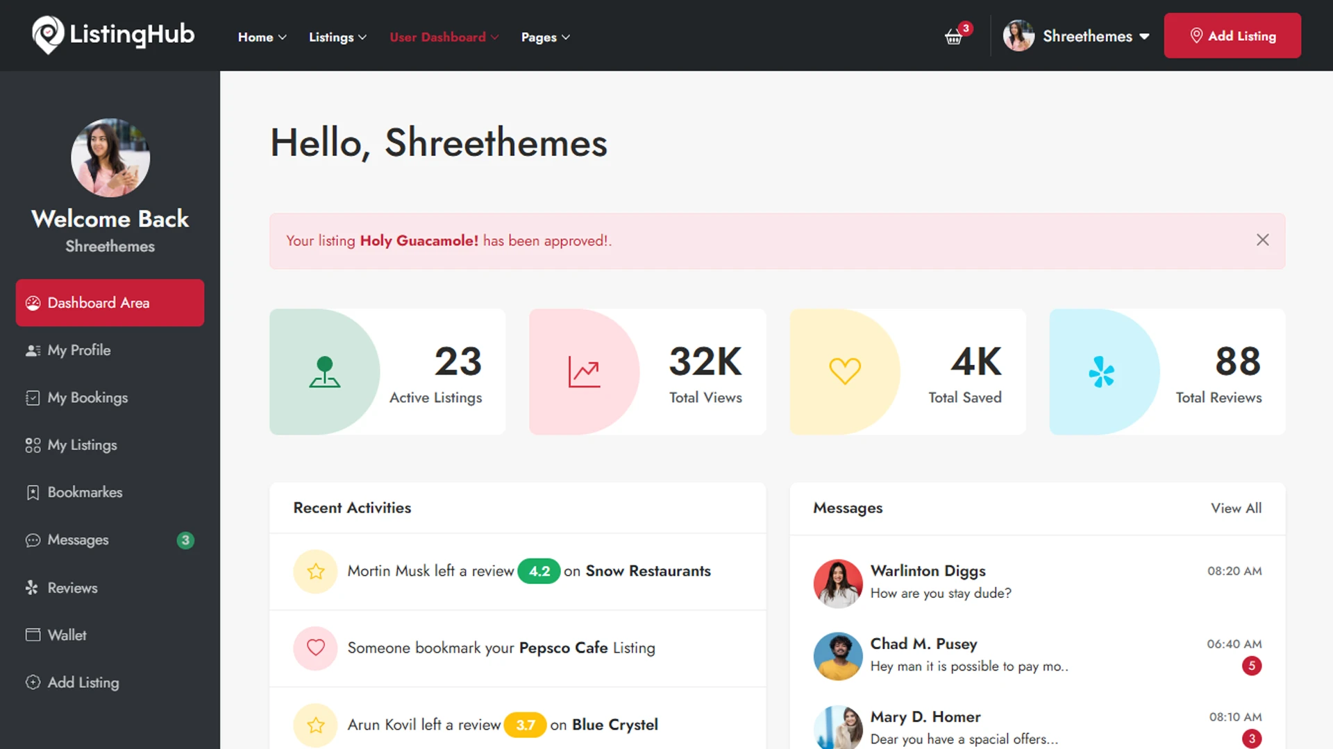 ListingHub - Nuxt Business Directory & Listing Template