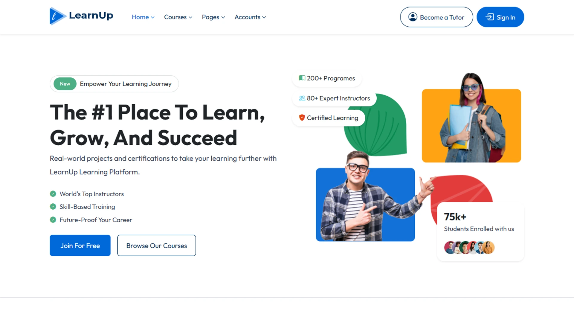 LearnUp - PHP Online Courses & Education LMS Template