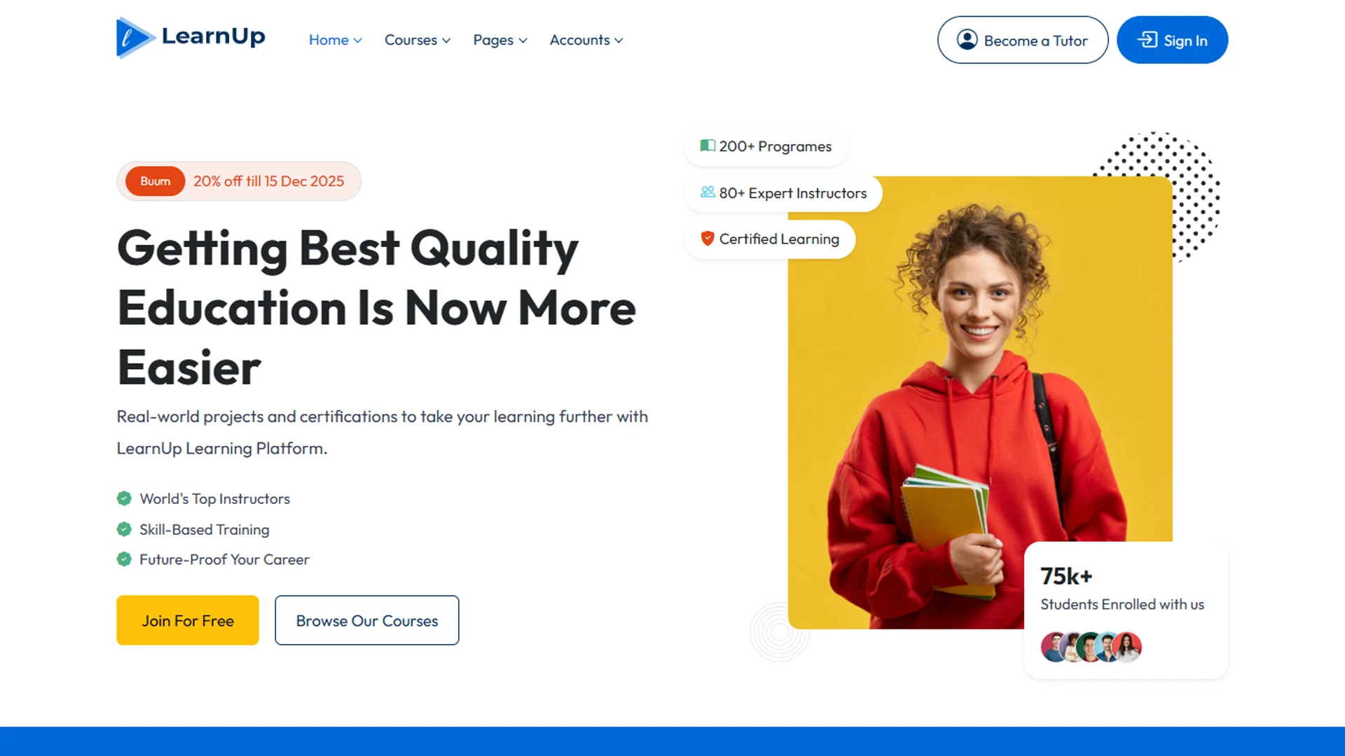 LearnUp - PHP Online Courses & Education LMS Template