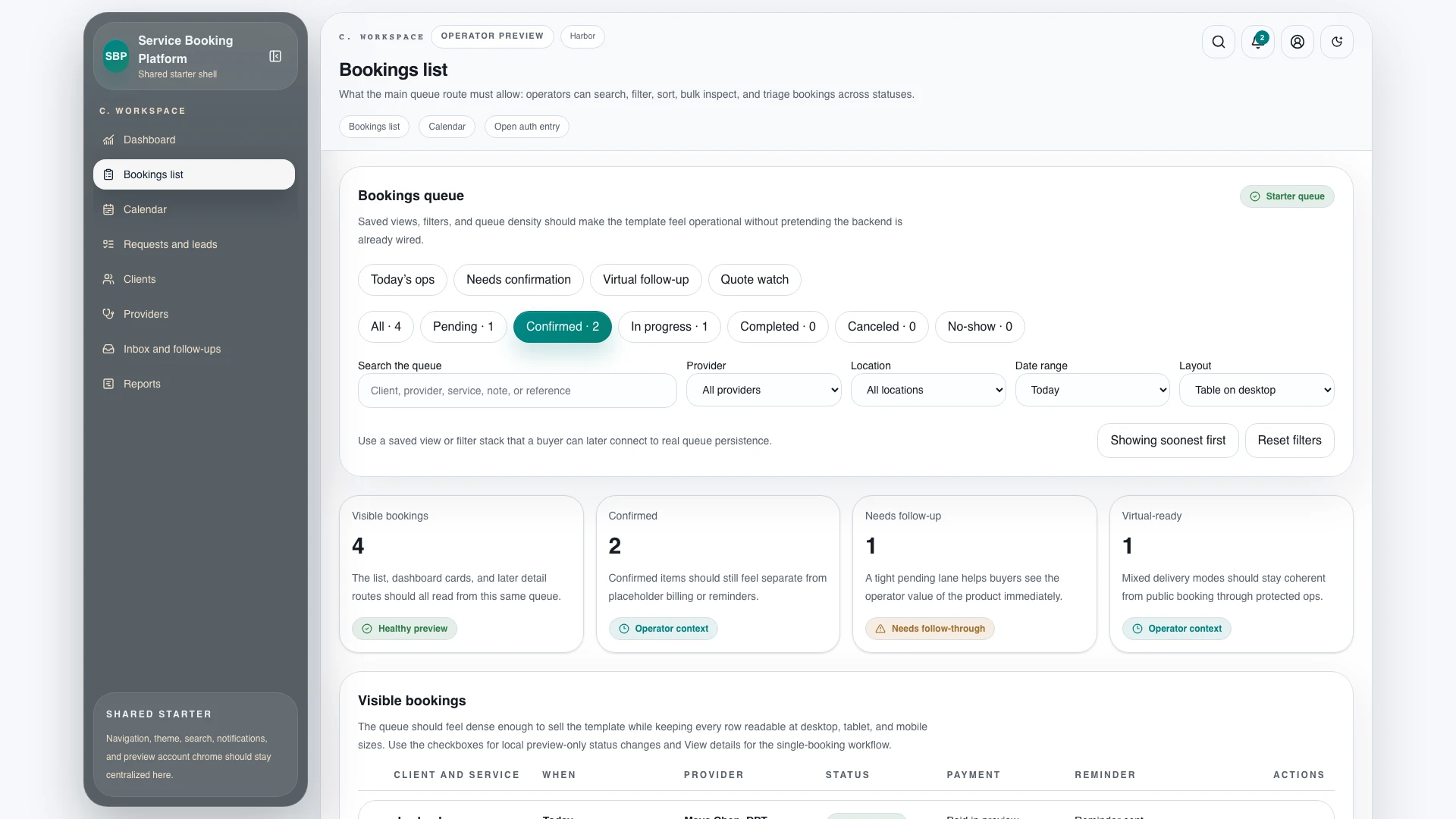 ServiceFlow - Service Booking Platform, CRM & Admin Template
