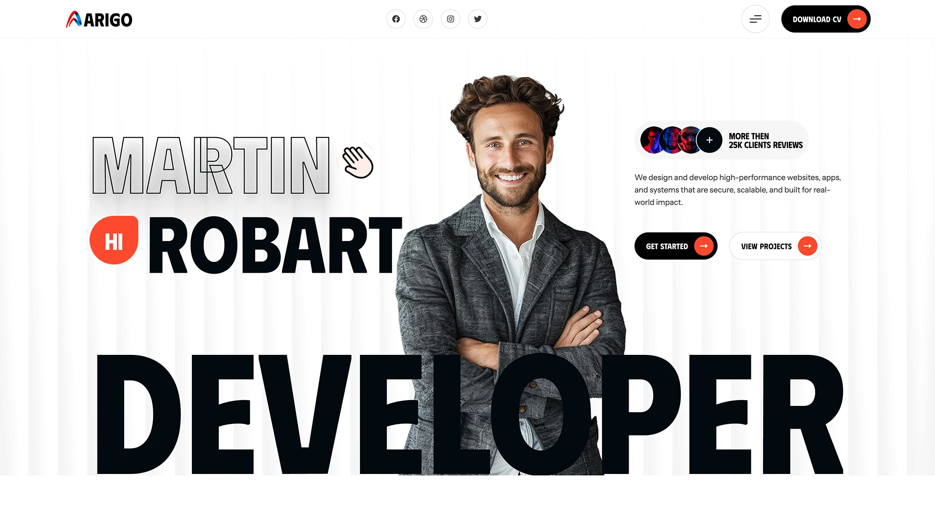 Arigo - Creative Agency & Portfolio React & Next.js Template