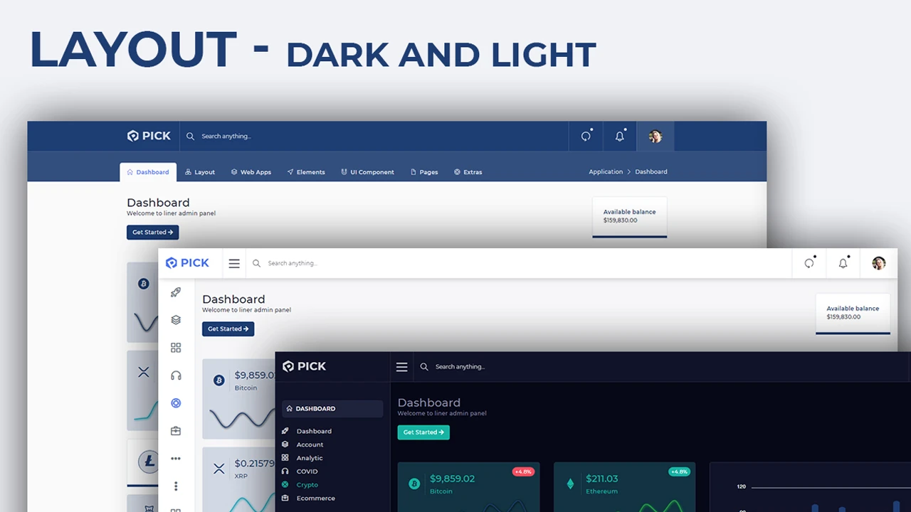Pick - Multipurpose React Admin Template
