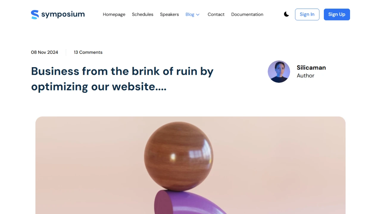 Symposium - NextJs Website Template for Event & Conference