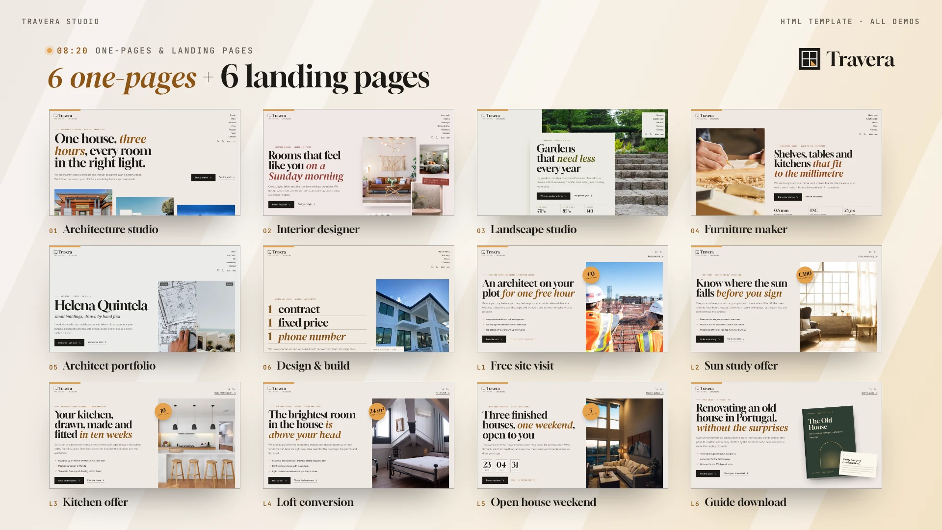 Travera - Architecture & Interior Design HTML Template (Screenshot 3 of 16)