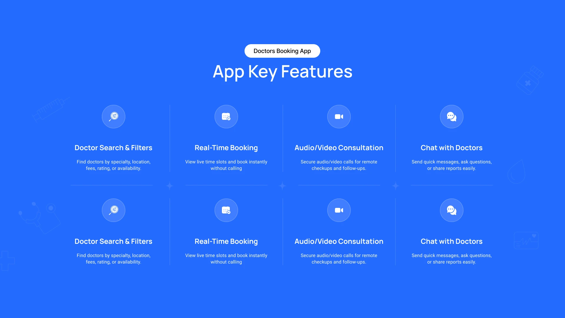 Docta - Healthcare Consultation & Online Appointment App Figma UI Kit