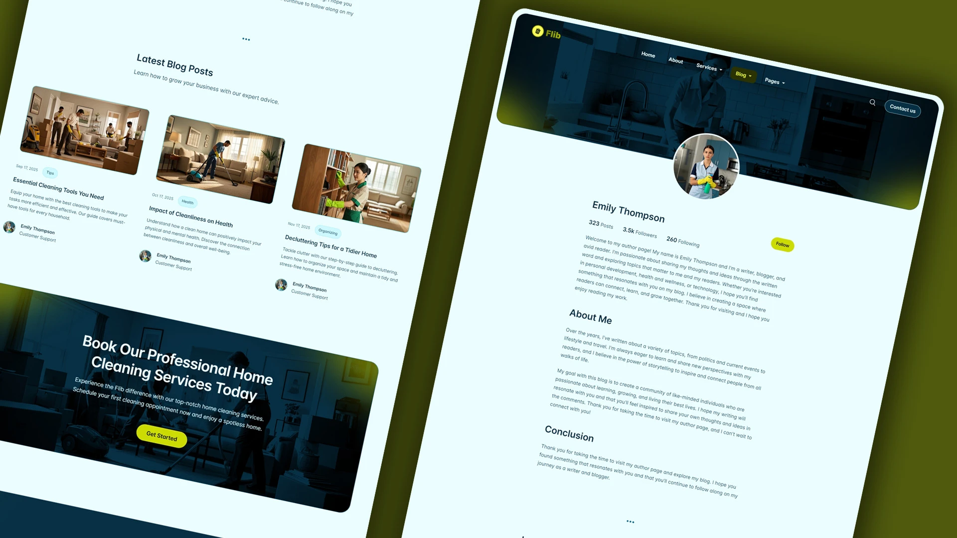 Flib - HTML Website Template For Premium Home Cleaning Services