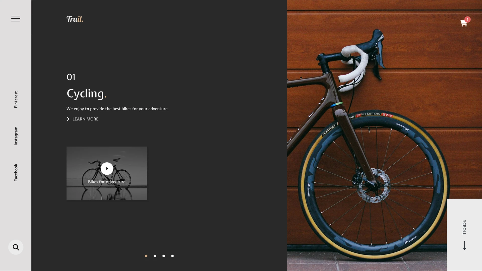 Trail - Modern Cycling and Outdoor Brands Figma Website Template