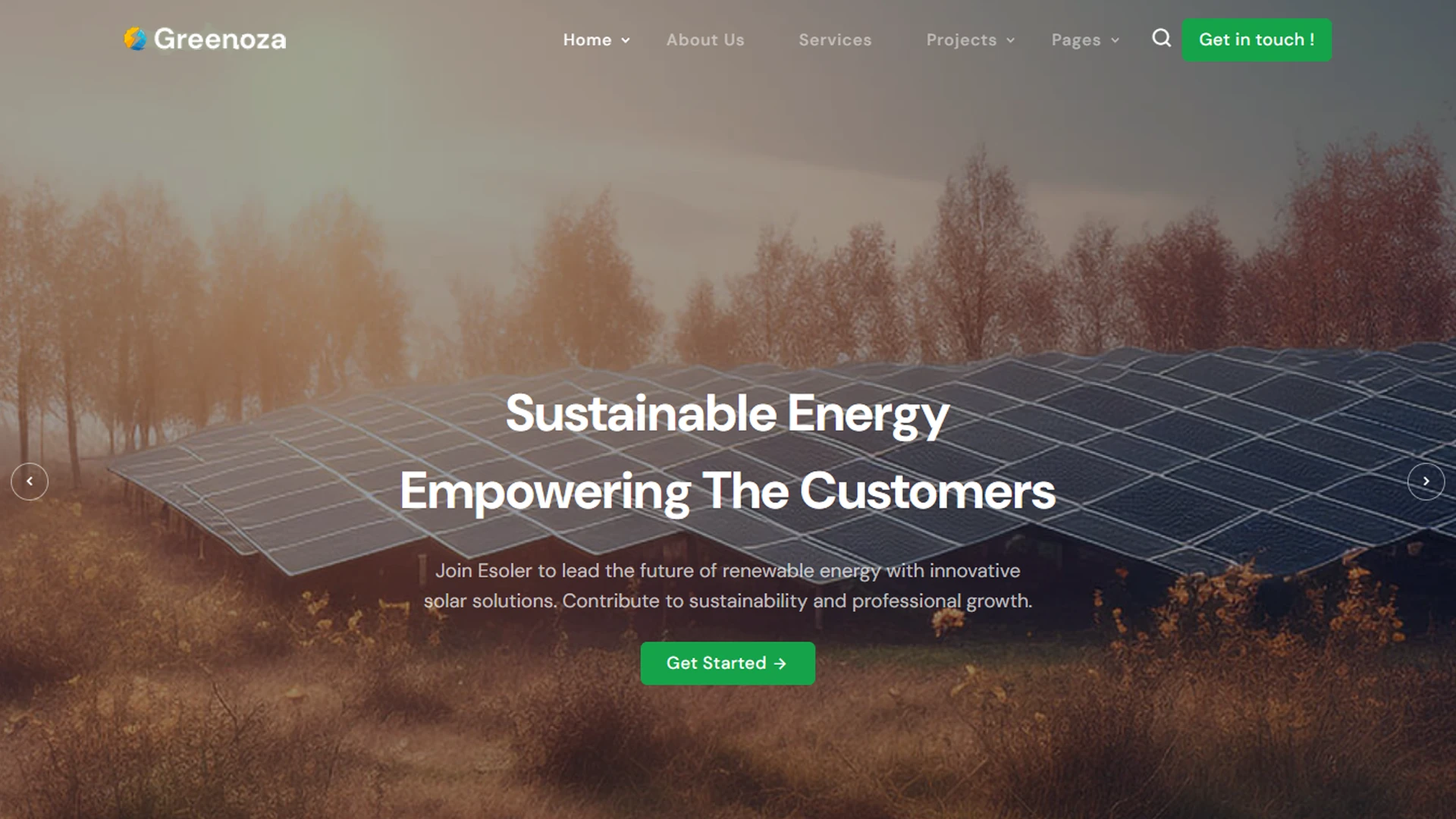 Greenoza - Solar & Renewable Energy HTML Template