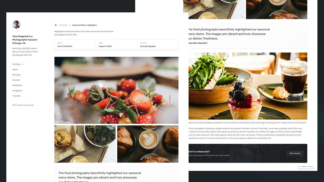 Snapfolio - Framer Portfolio Template for Photographers & Creatives