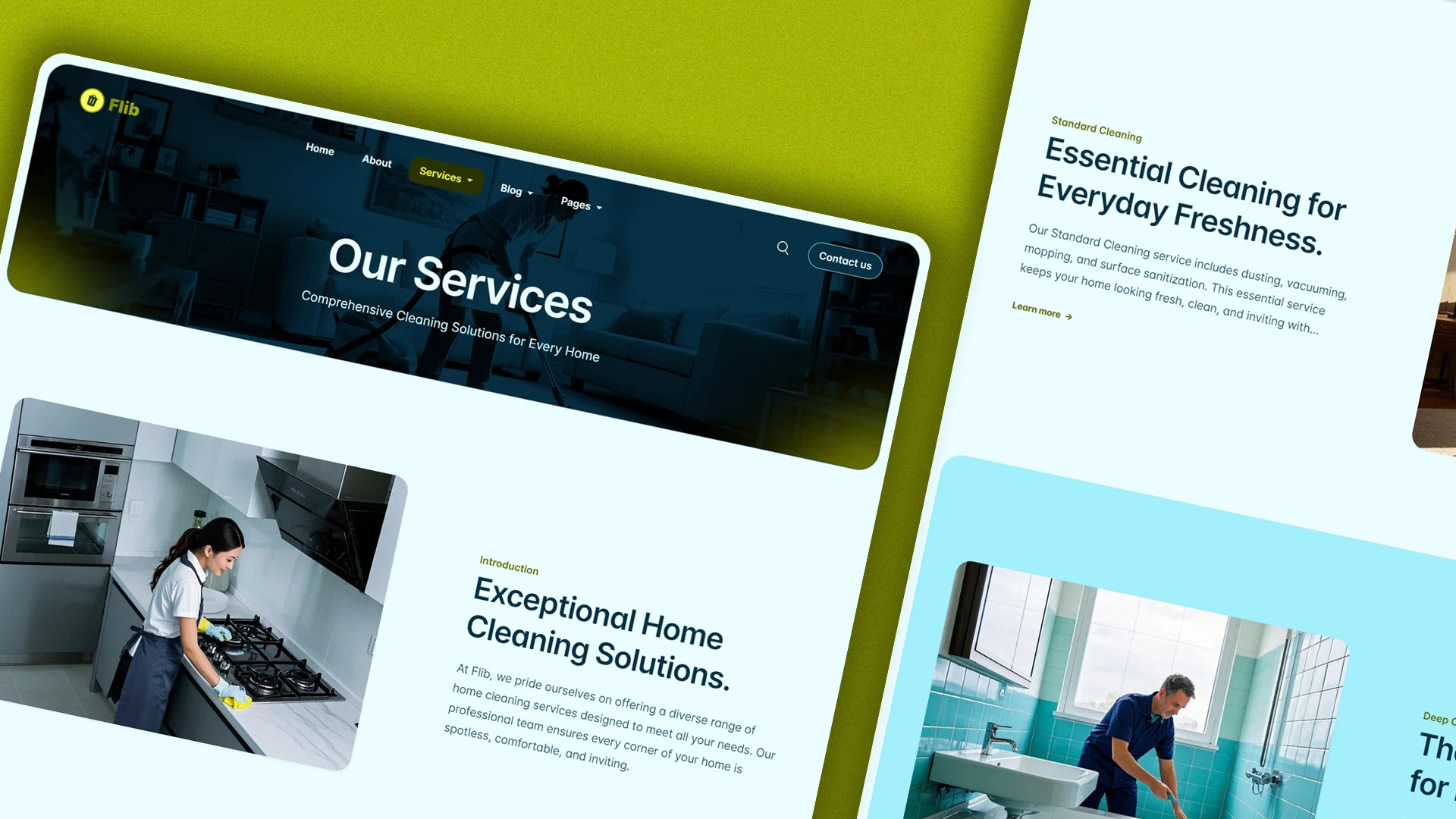 Flib - HTML Website Template For Premium Home Cleaning Services