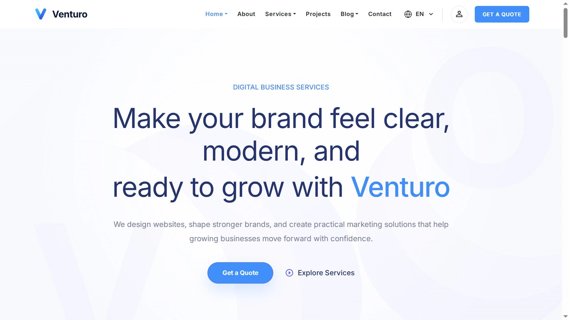 Venturo - Business & Services Multi-Framework Template