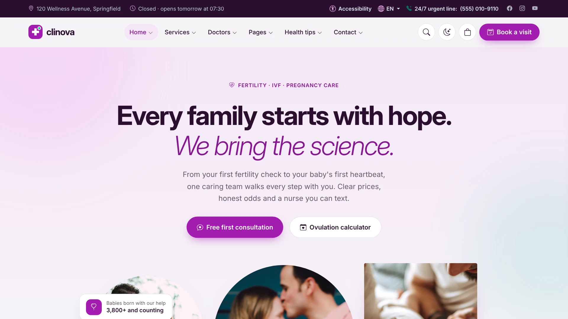 Clinova - Medical Clinic & Healthcare HTML Template