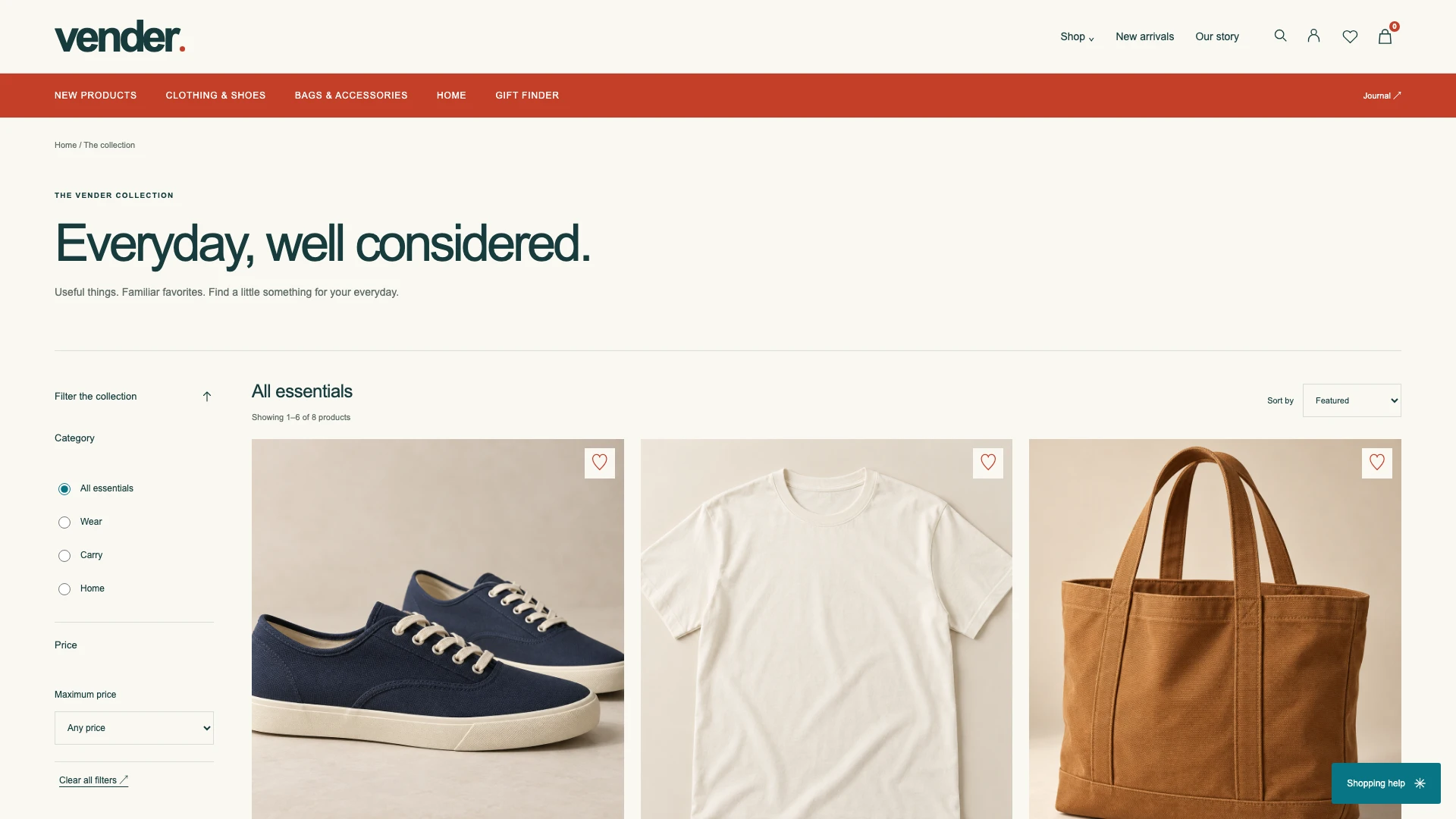 Vender - Ecommerce HTML Template