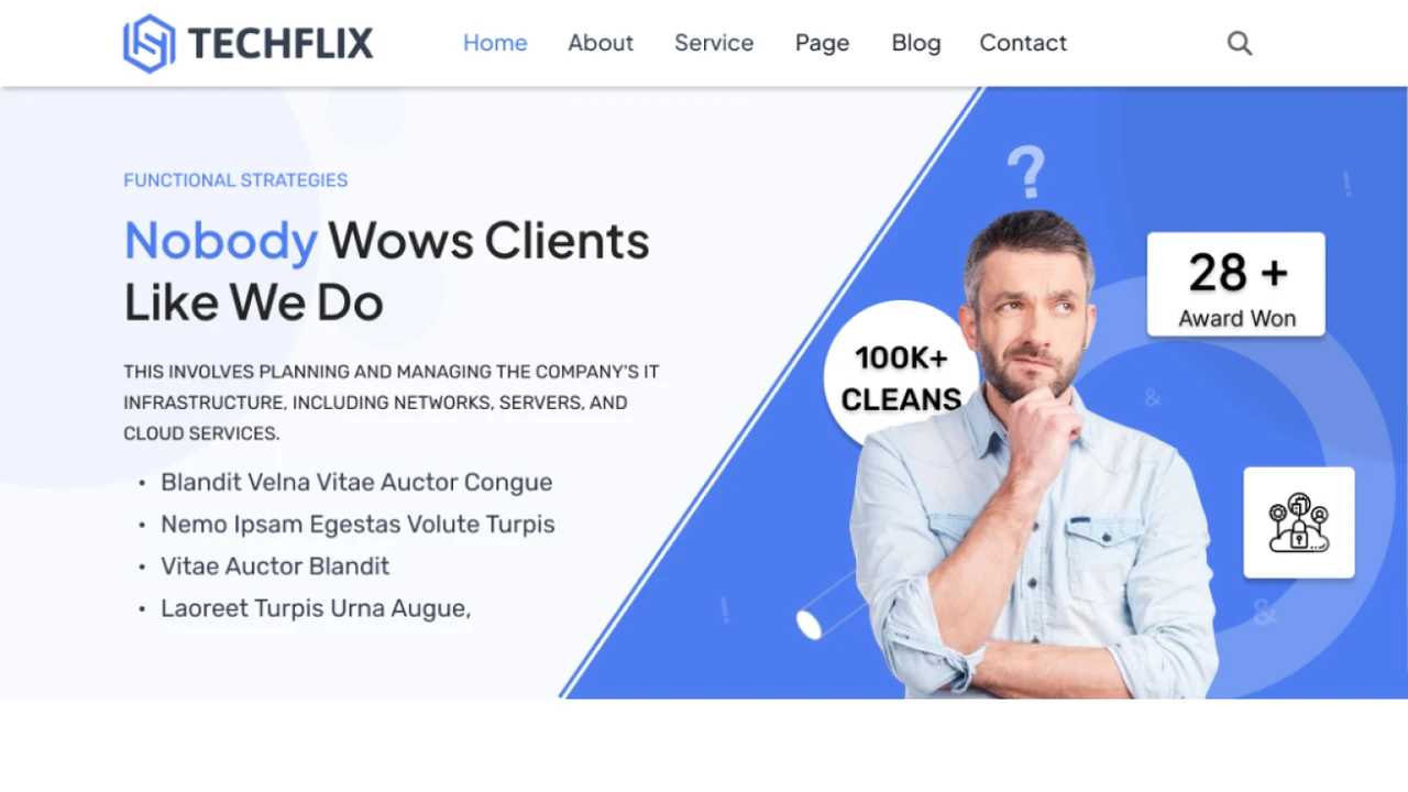 TechFlix - Figma Template for Businesses and Startups UI Kit