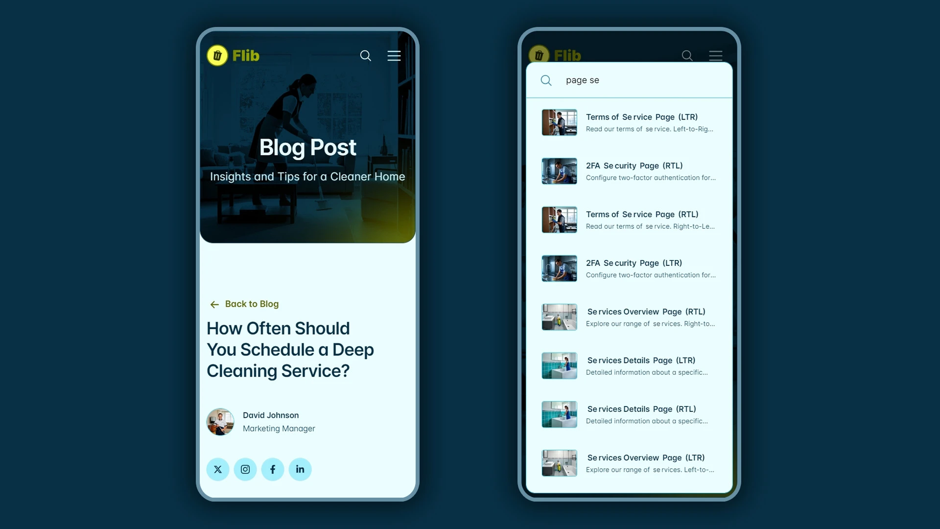 Flib - HTML Website Template For Premium Home Cleaning Services