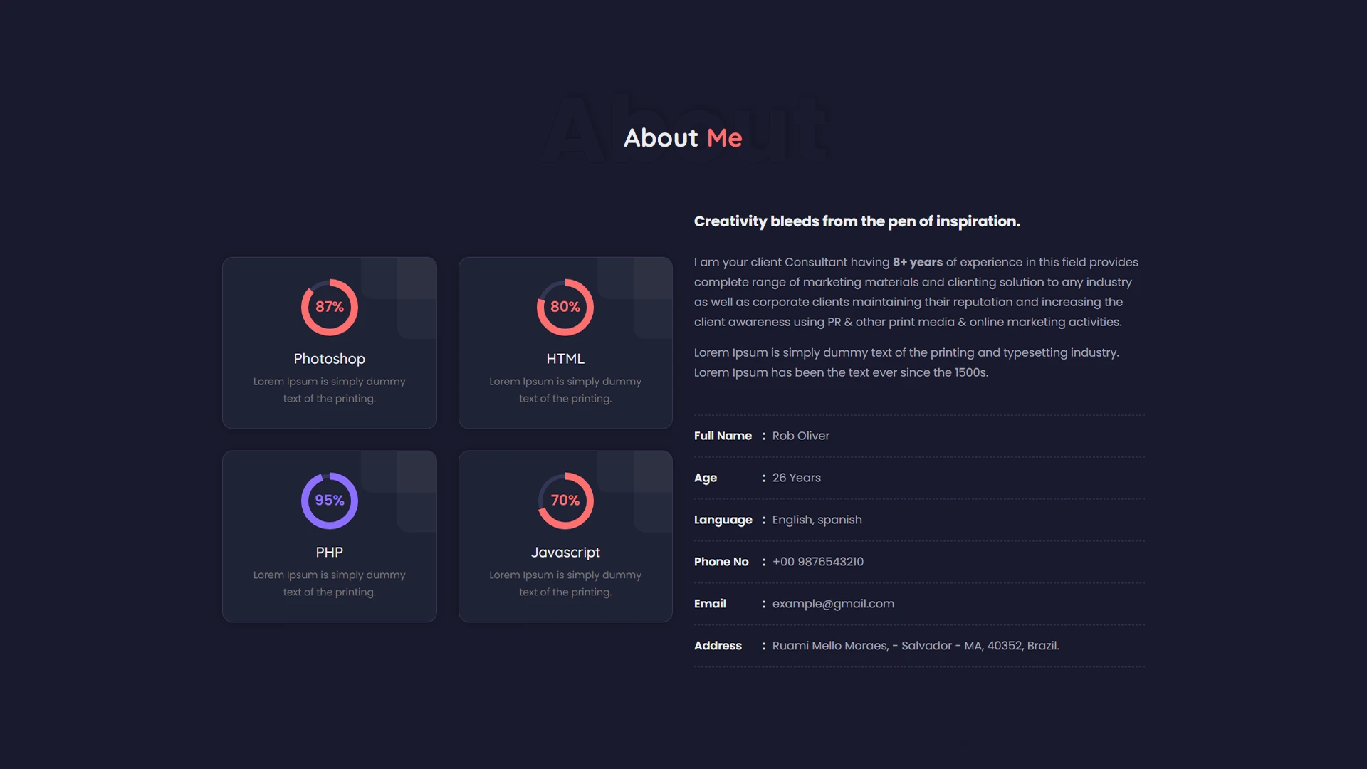 Brog - Personal Portfolio Bootstrap + React Template