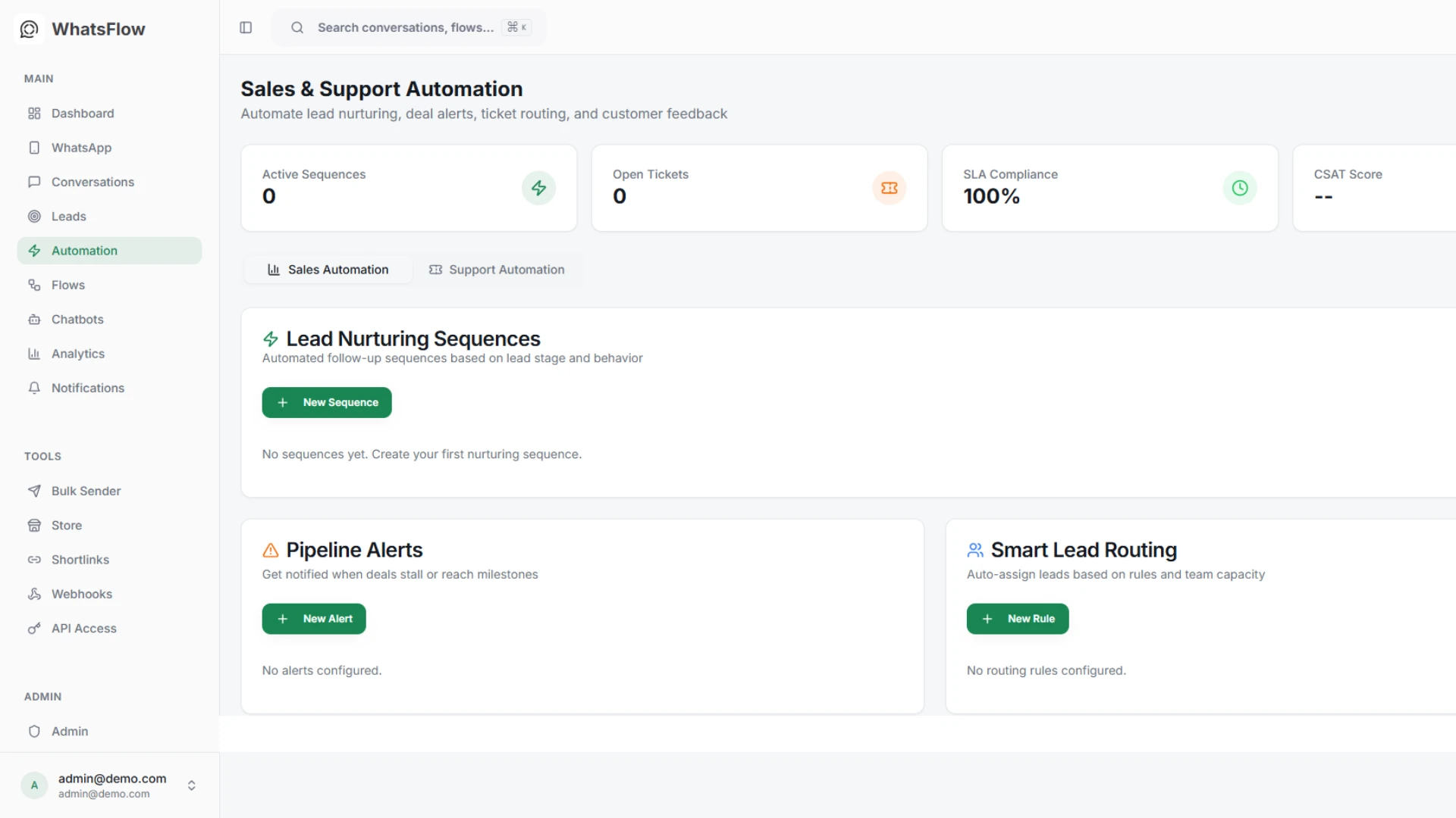 WhatsFlow - WhatsApp Marketing & Automation SaaS Platform