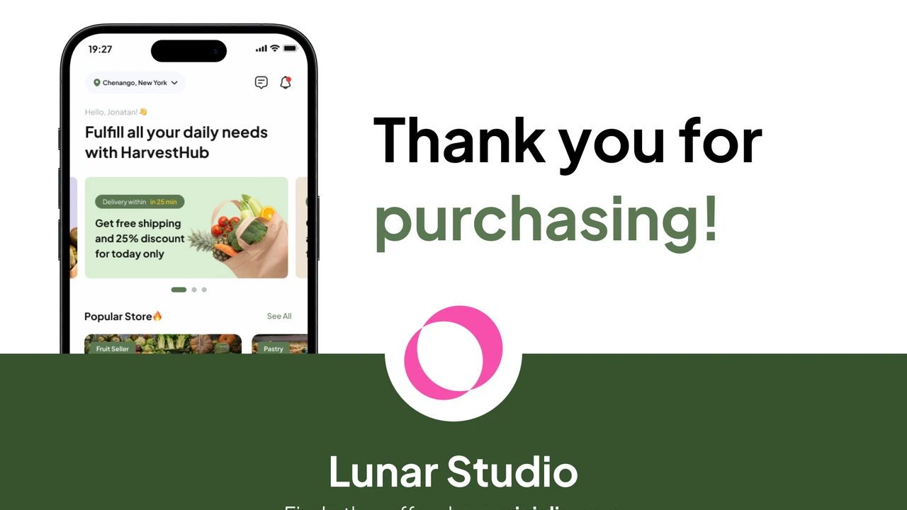 HarvestHub - Ecommerce Grocery Premium UI Kits App