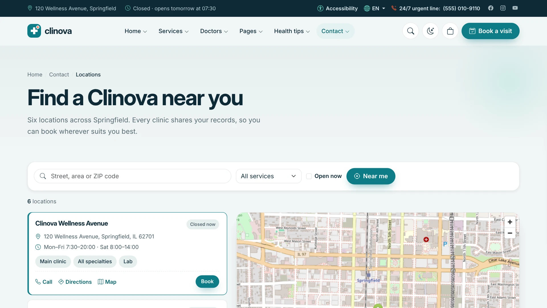 Clinova - Medical Clinic & Healthcare HTML Template
