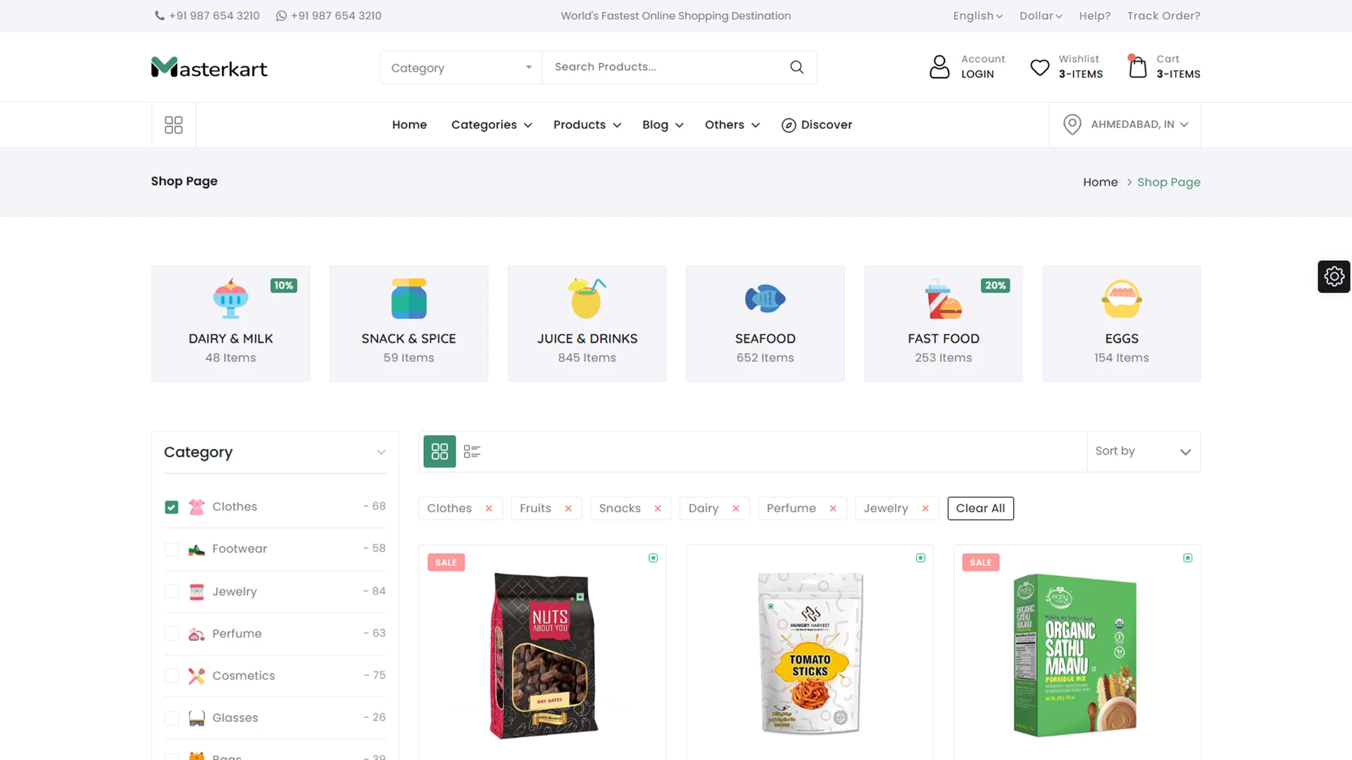 Masterkart - eCommerce Bootstrap + Tailwind CSS Template