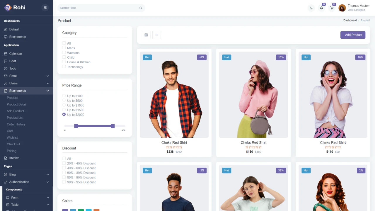 Rohi - Bootstrap 5 Admin Dashboard HTML Template