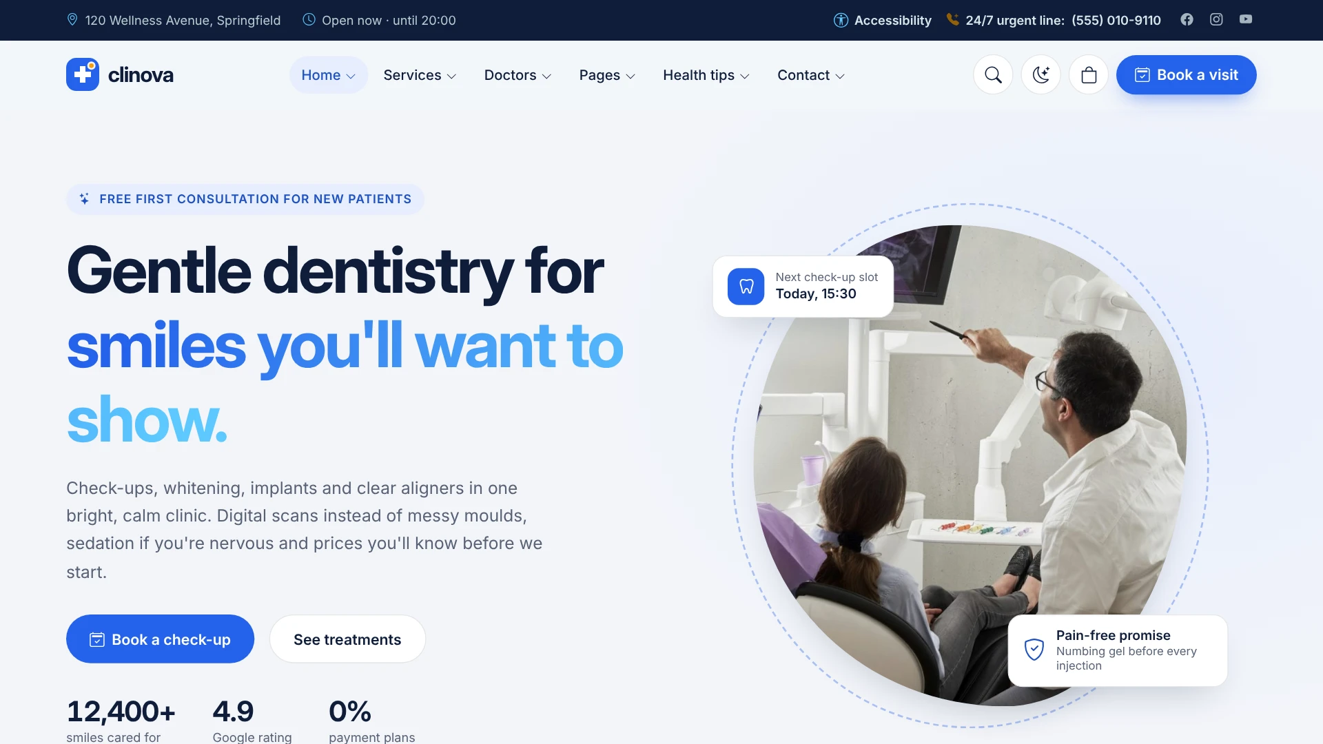 Clinova - Medical Clinic & Healthcare WordPress Theme