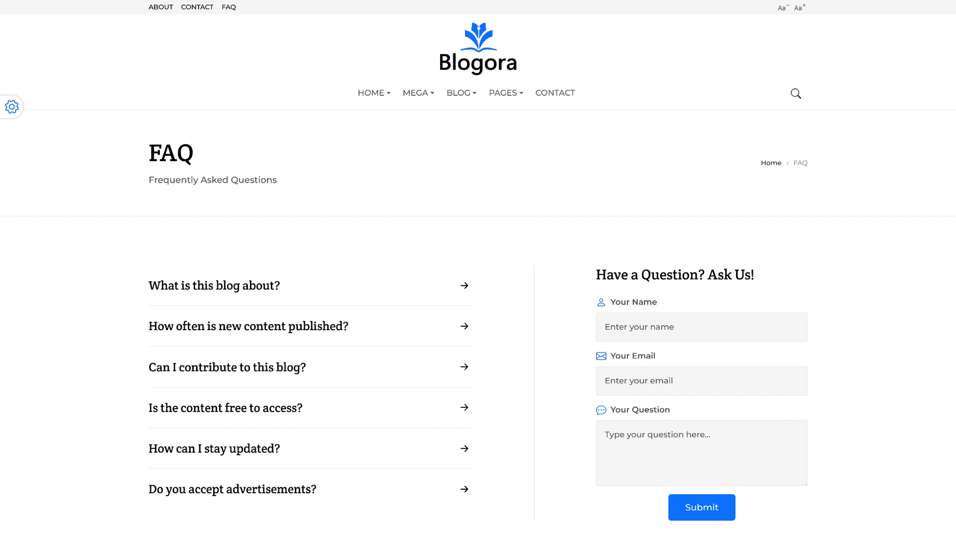 Blogora - Simple Personal Blog & Portfolio HTML Templates