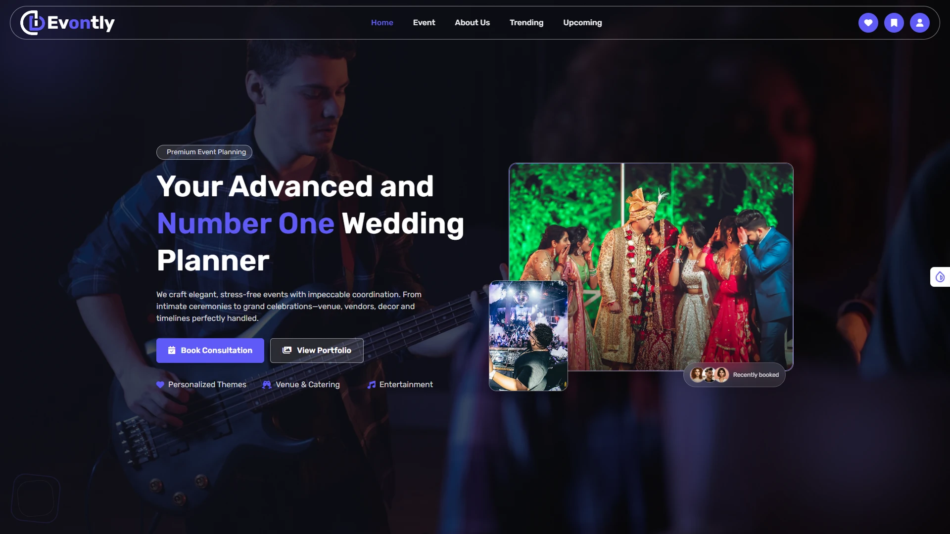 Evontly - Event Management Website Template Modern Booking System