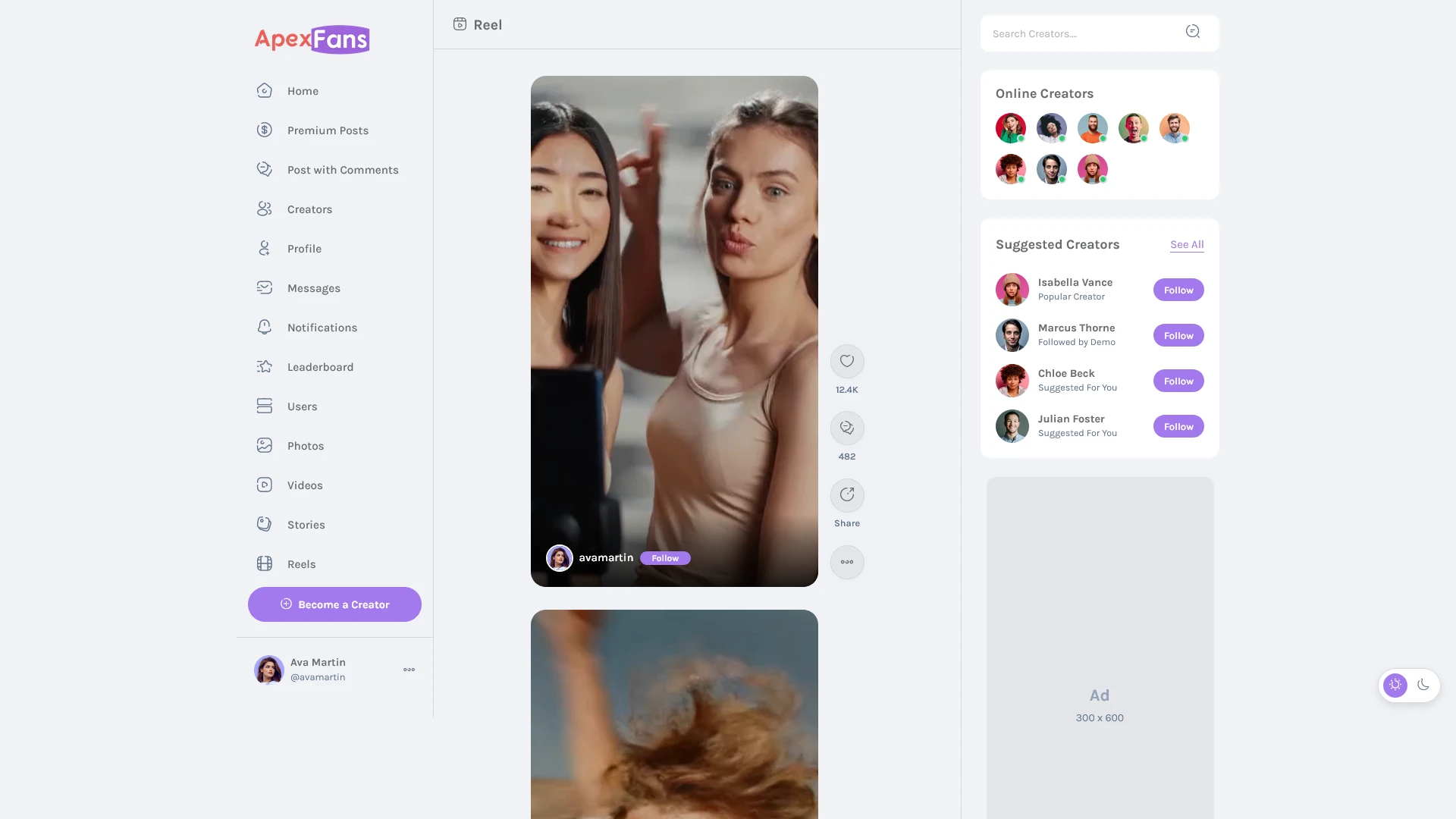 ApexFans - Ultimate Social Network Template for Content Creators