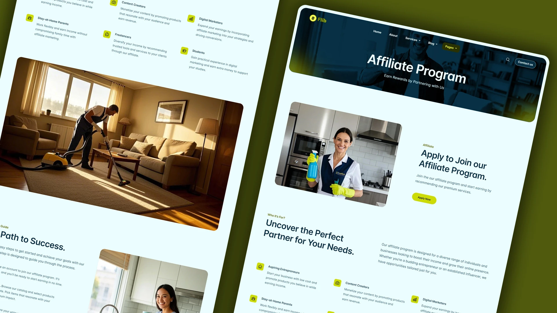 Flib - HTML Website Template For Premium Home Cleaning Services