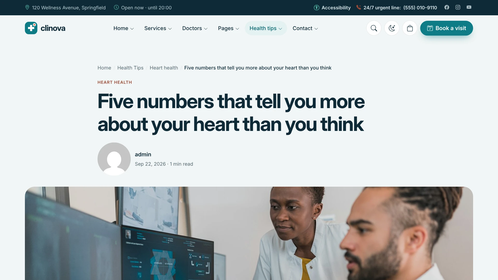 Clinova - Medical Clinic & Healthcare WordPress Theme