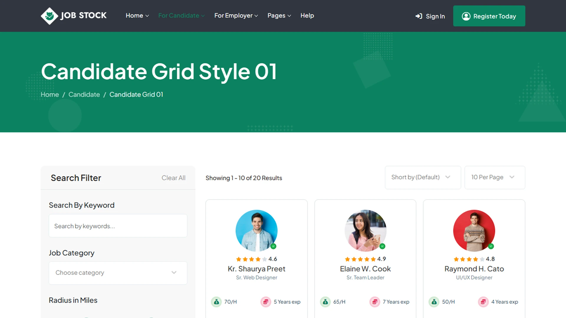 JobStock - CodeIgniter Job Listing, Job Portal Landing & Dashboard Template