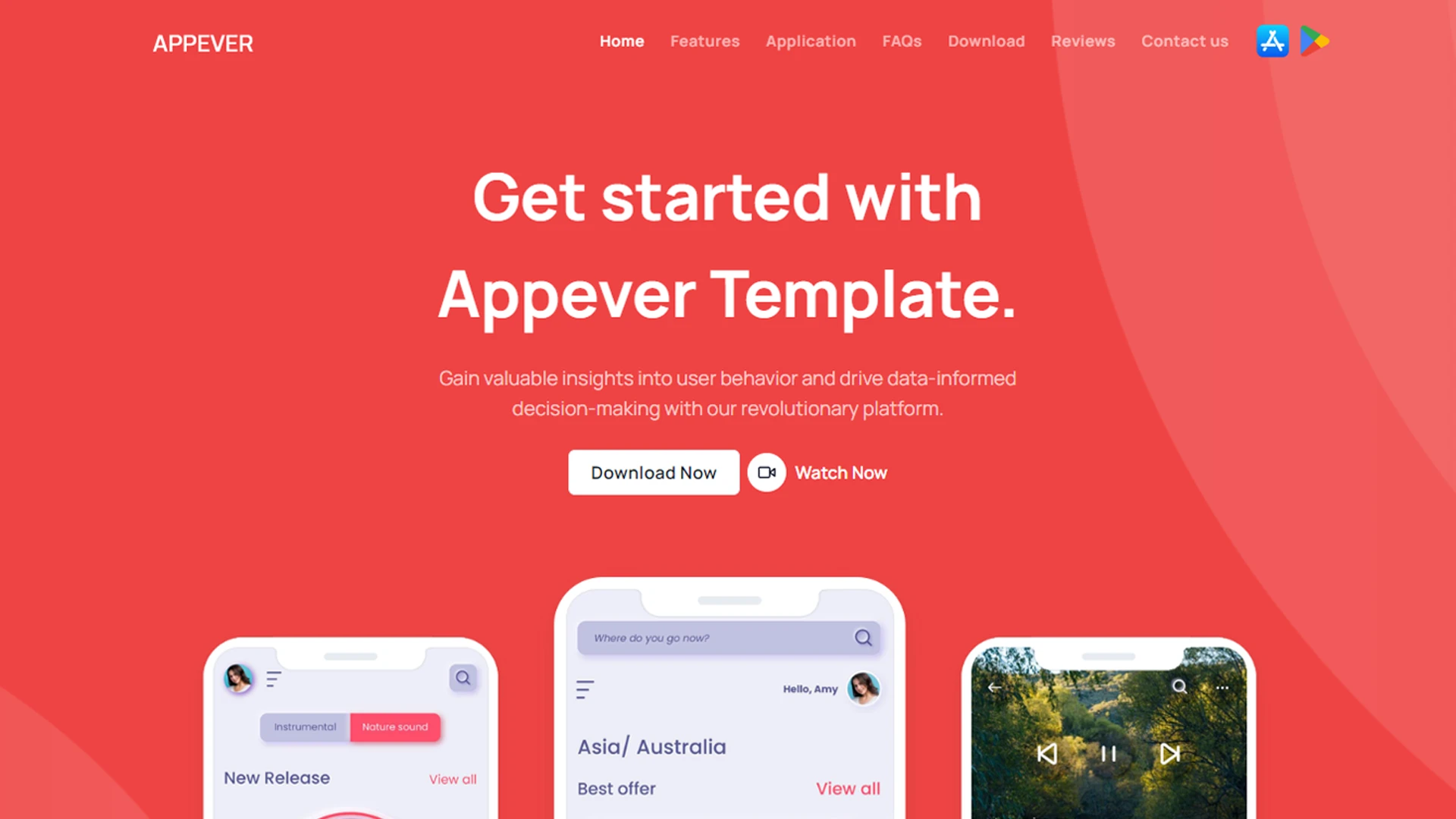 Appever - App Landing HTML Template