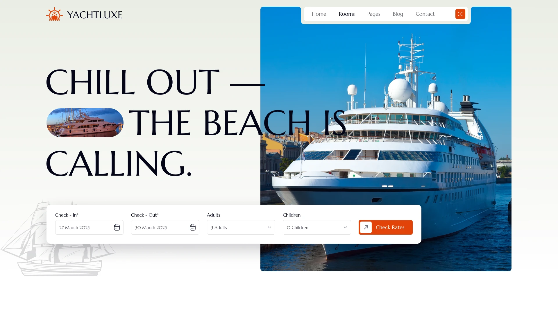 Yachtluxe - Luxury Yacht Charter Figma Template (Screenshot 1 of 1)