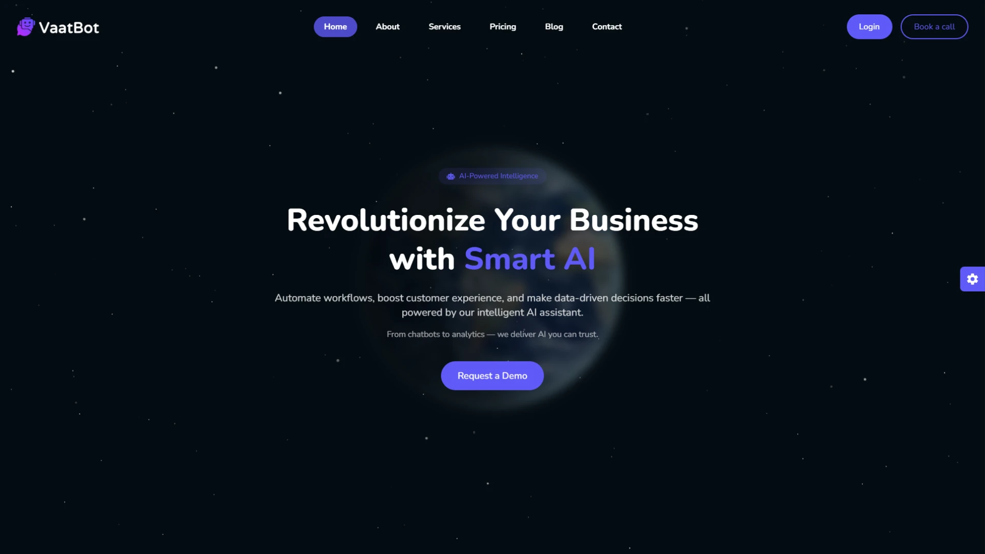 VaatBot - AI Chatbot Landing Website Template NextJS Tailwind Modern SaaS