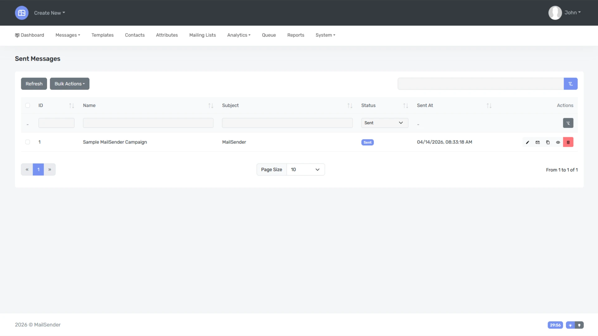 MailSender - Nuxt and Laravel Email Campaign Sending Application
