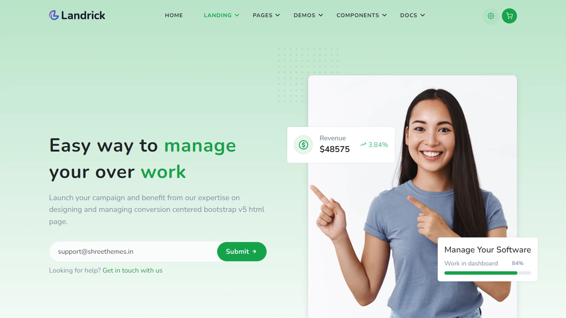 Landrick - App, Saas & Software Landing & Admin Dashboard Bootstrap 5 Template