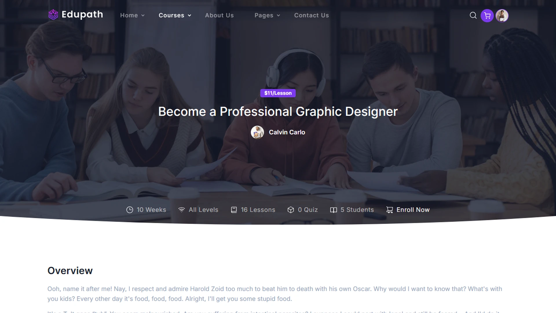 Edupath - React Online Courses & Education LMS Template