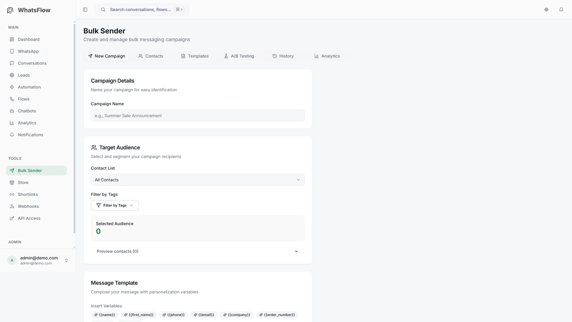 WhatsFlow - WhatsApp Marketing & Automation SaaS Platform