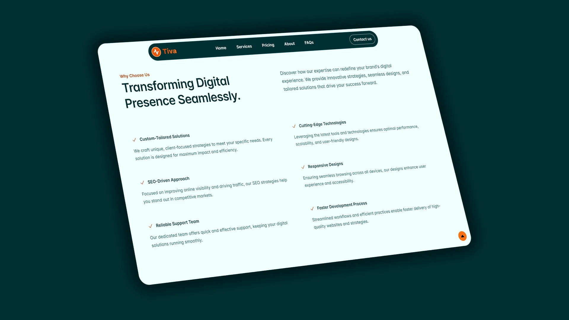 Tiva - Premium Web Design Agency HTML Landing Page Template