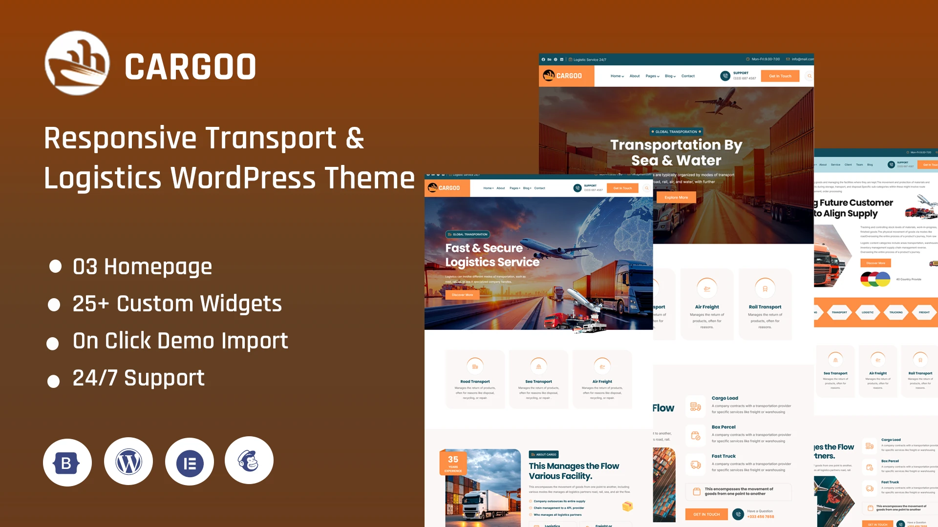 Cargoo - Responsive Transport & Logistics WordPress Theme