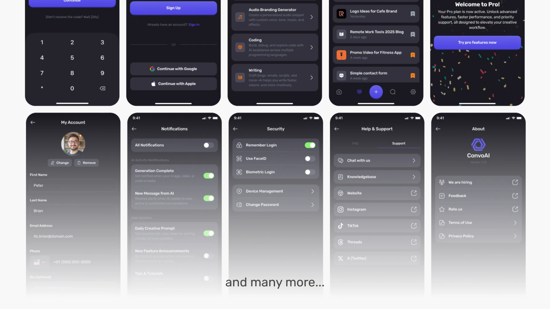 ConvoAI - AI Chatbot Mobile UI Kit