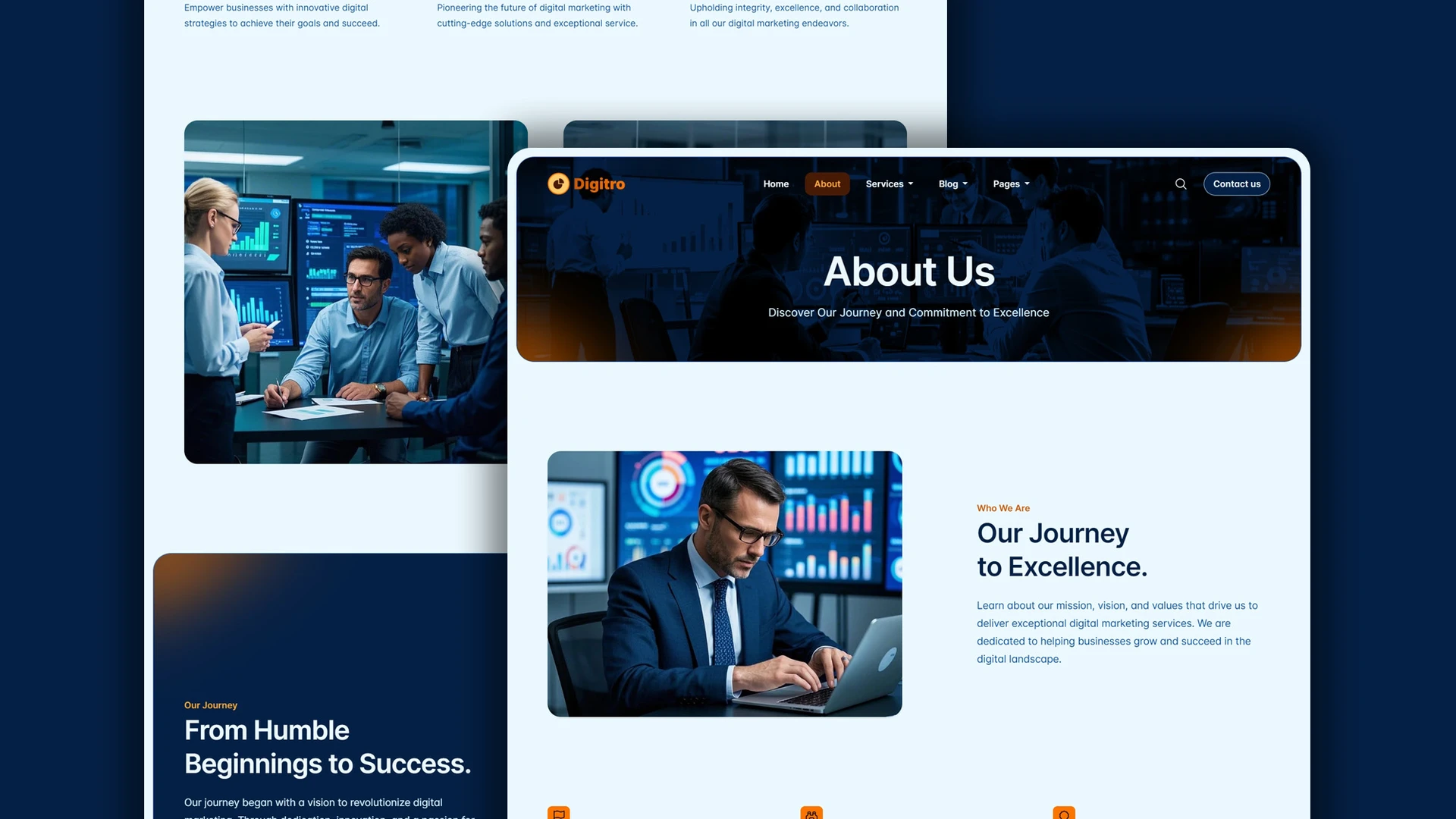 Digitro - Cutting-Edge Digital Marketing Agency HTML Website Template