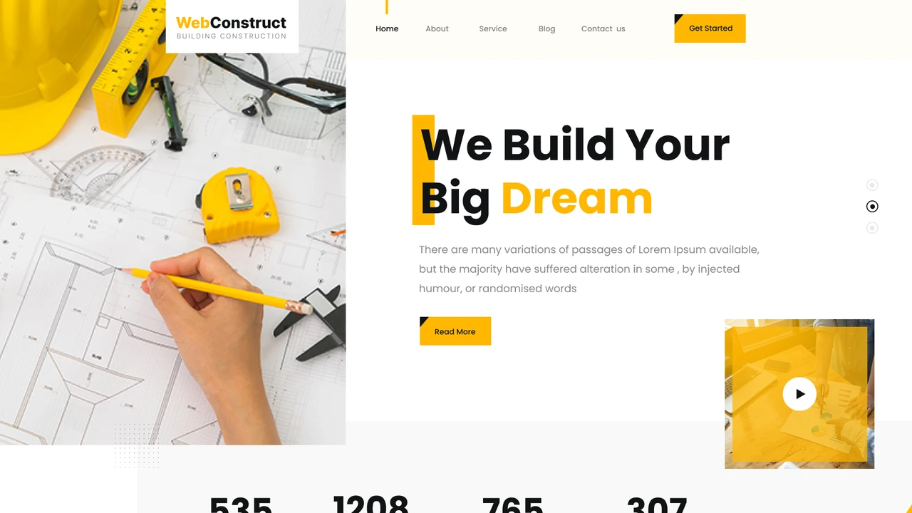 WebConstruct - Construction One Page Figma Template