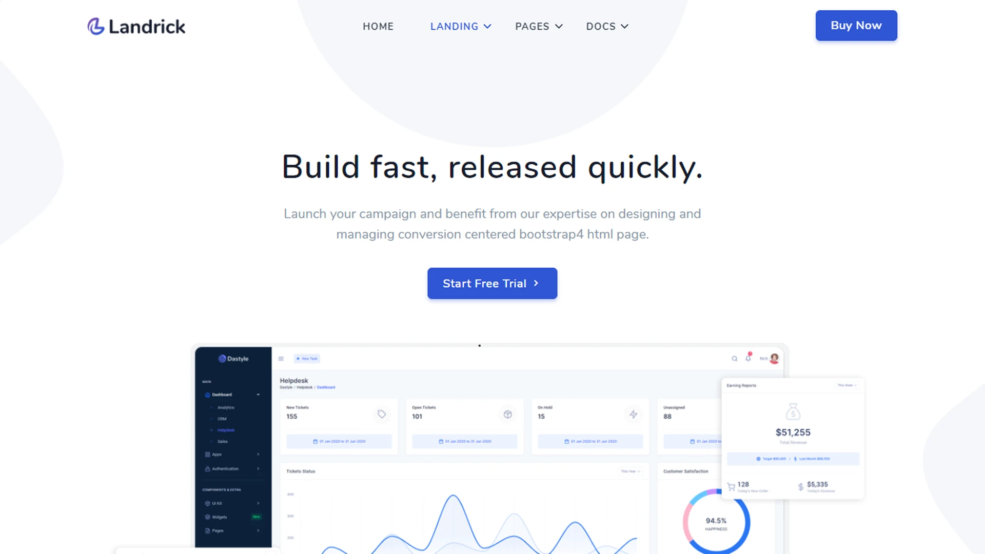 Landrick - App, Saas & Software Landing & Admin Dashboard Bootstrap 5 Template
