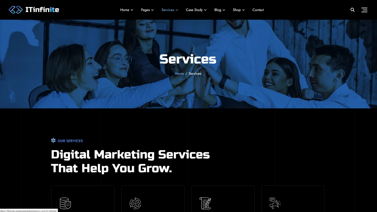 IT Infinite - IT Solutions and Services Elementor WordPress Theme